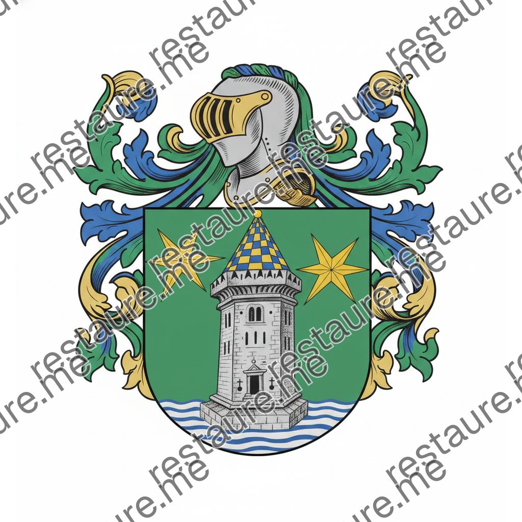 Brasão da família RIBAFRIA, RIBA FRIA, de Gonçalo Gonçalves (1541)