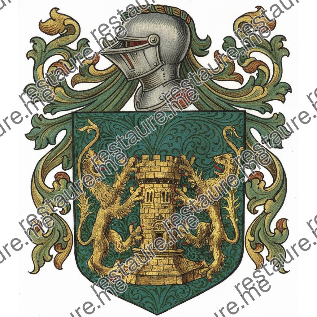 Brasão da família LARZEDO, LOUREDO e LAUREDO (1508)