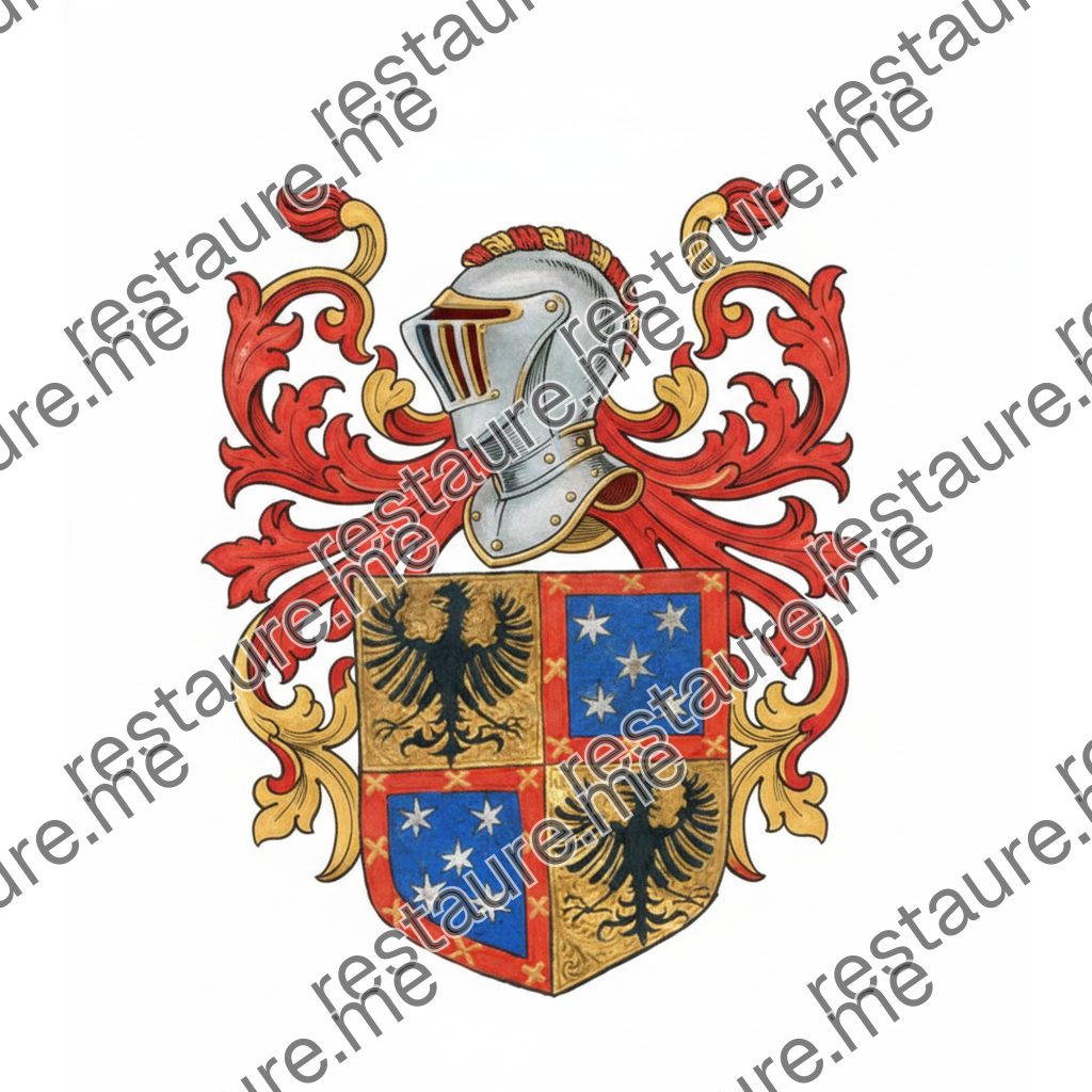 Brasão da família AZEVEDO II (1385), dos senhores de S. João de Rei